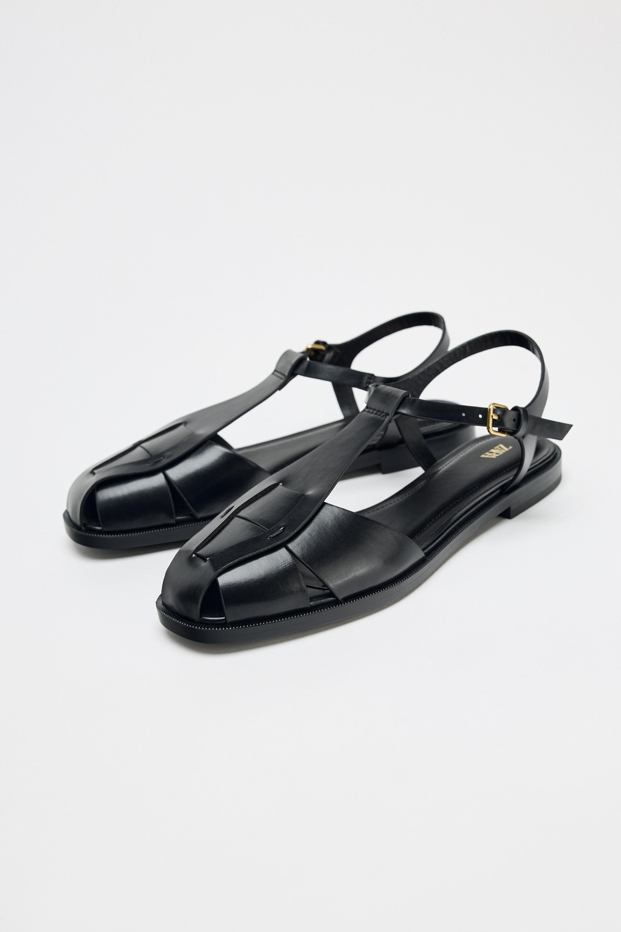 フラットソールファンシーサンダル - ブラック | ZARA Japan / 日本 フラットソールファンシーサンダル - ブラック | ZARA Japan / 日本