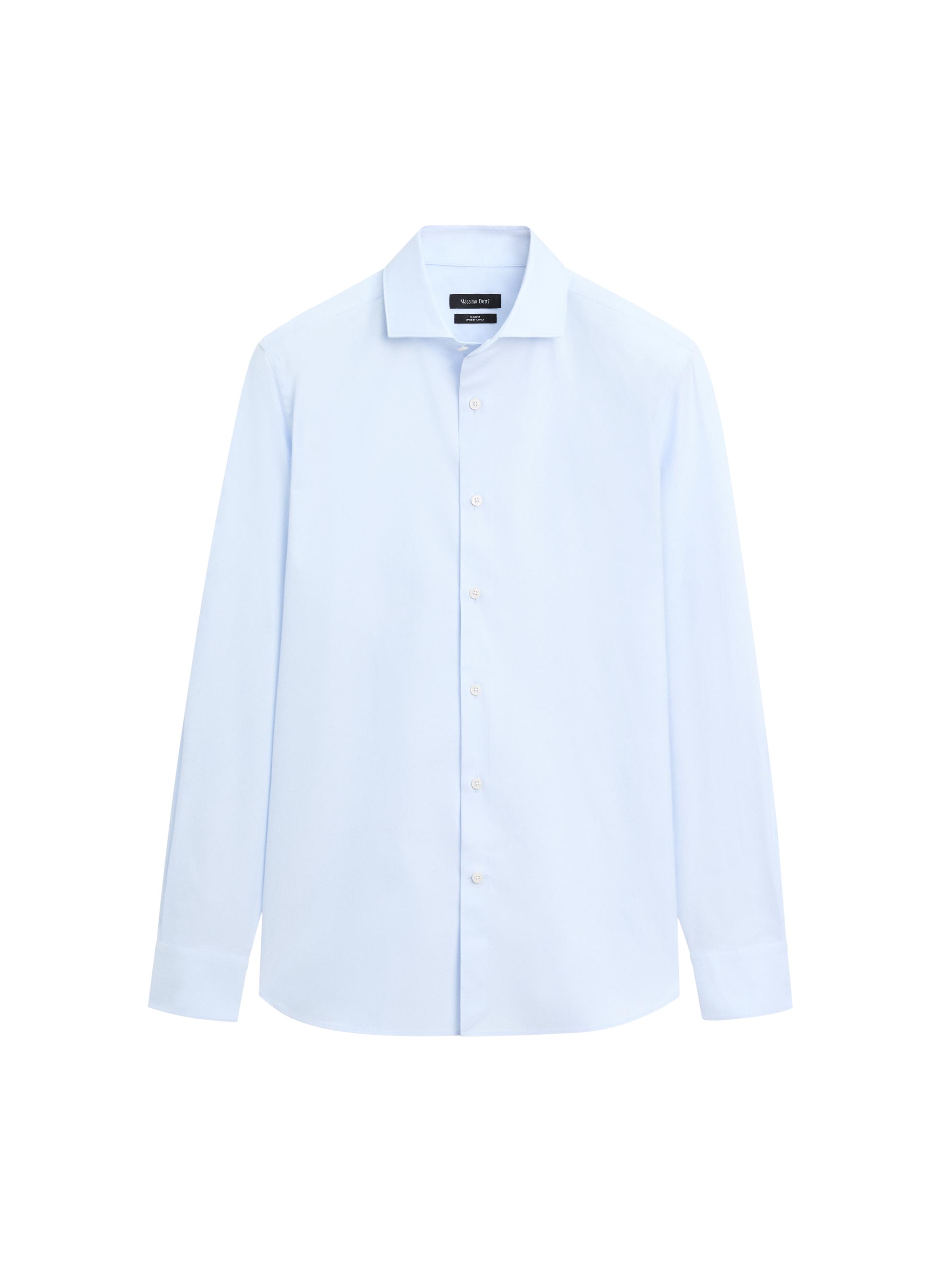 Slim fit 100% cotton shirt — Green stripe