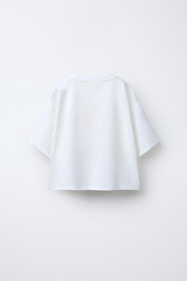 T-SHIRT IMPRIMÉ - Blanc de Zara - Image 1