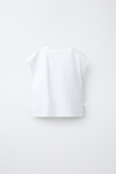 CROCHET DETAIL T-SHIRT - White by Zara - Image 1