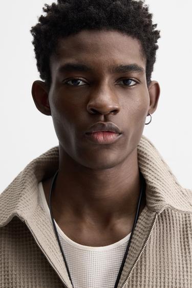 CHAQUETA ESTRUCTURA CUADRILLÉ - Marrón / Topo de Zara