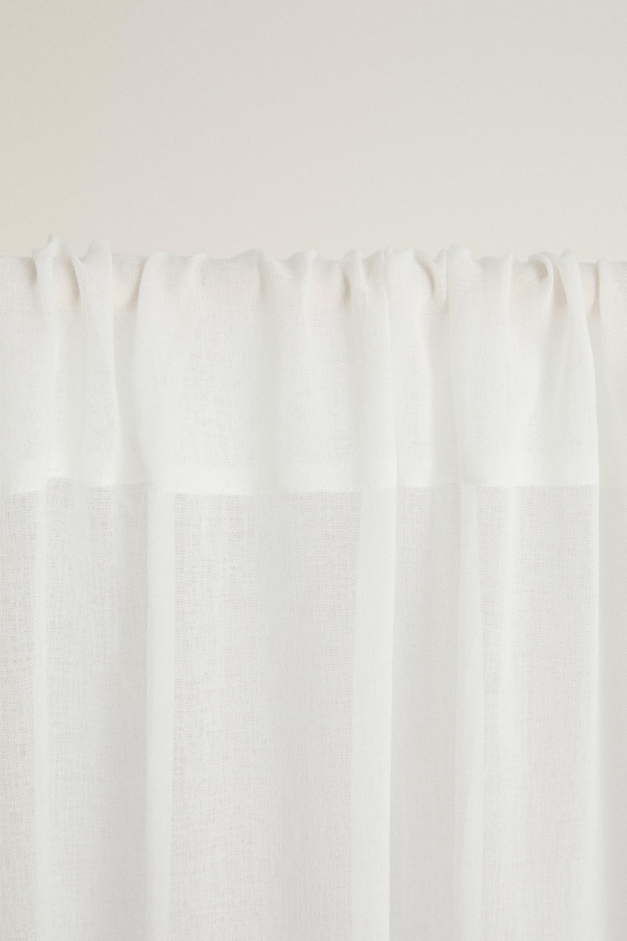 VERY LOW FILTRATION SHEER CURTAIN (SET OF 2) — Ecru