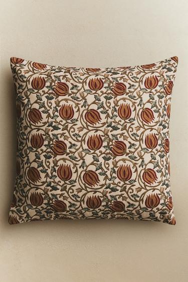 HOUSSE DE COUSSIN IMPRIMÉ FLEURI - Tuile de Zara - Image 4