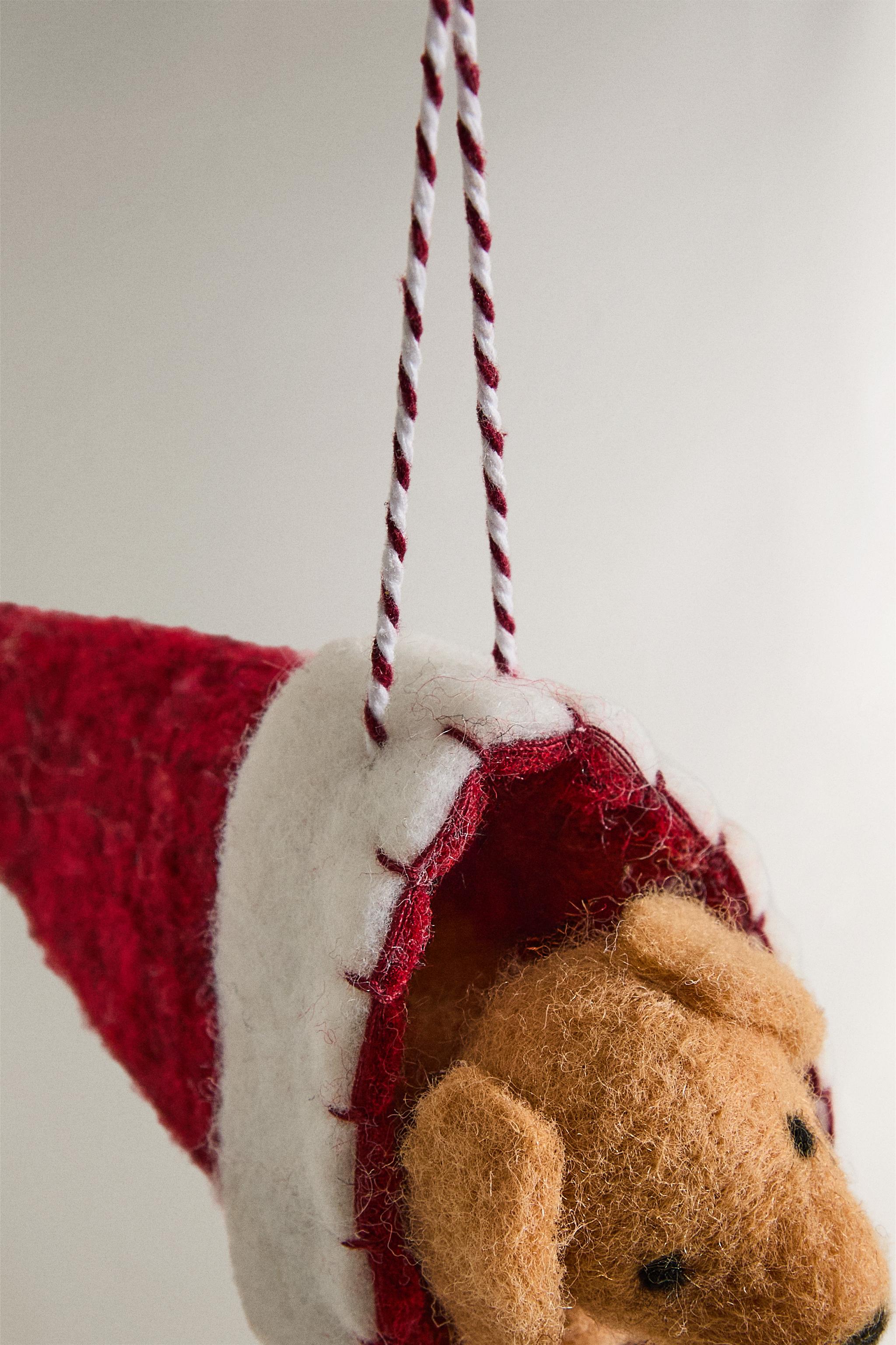 FELT DOG CHRISTMAS TREE ORNAMENT