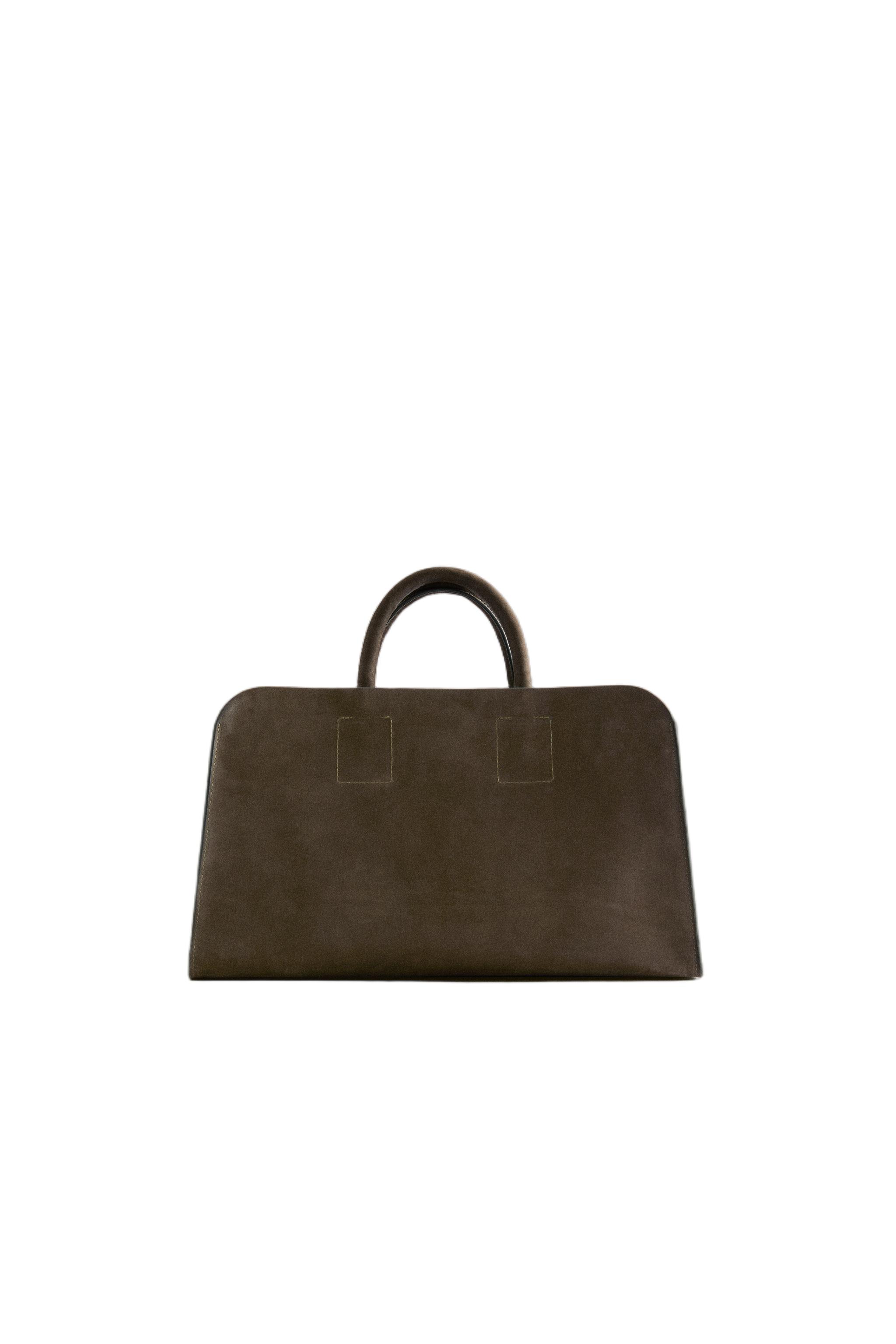 NUBUCK LEATHER MINI TOTE BAG - Green | ZARA United Kingdom