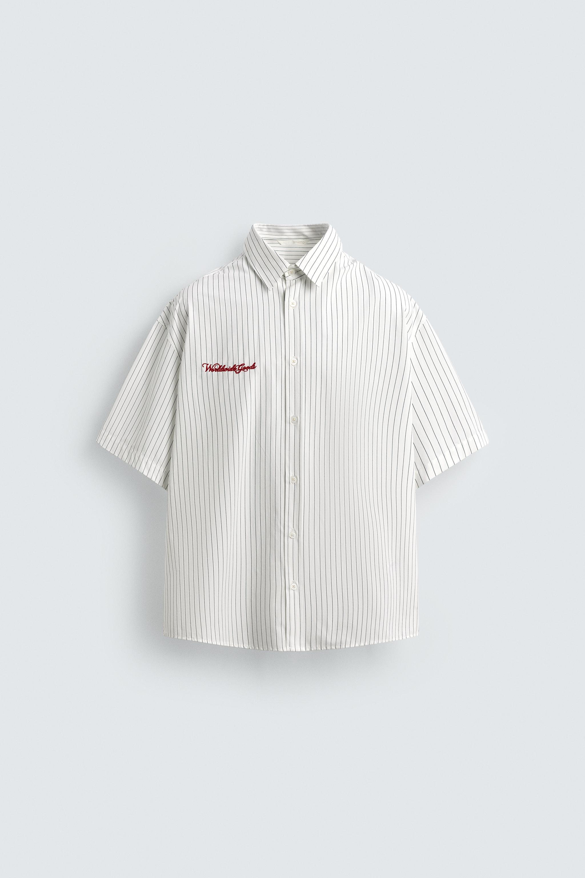 EMBROIDERED STRIPED SHIRT - striped | ZARA United States