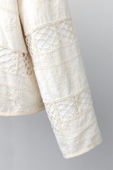 BLOUSON PATCHWORK - Écru de Zara - Image 5