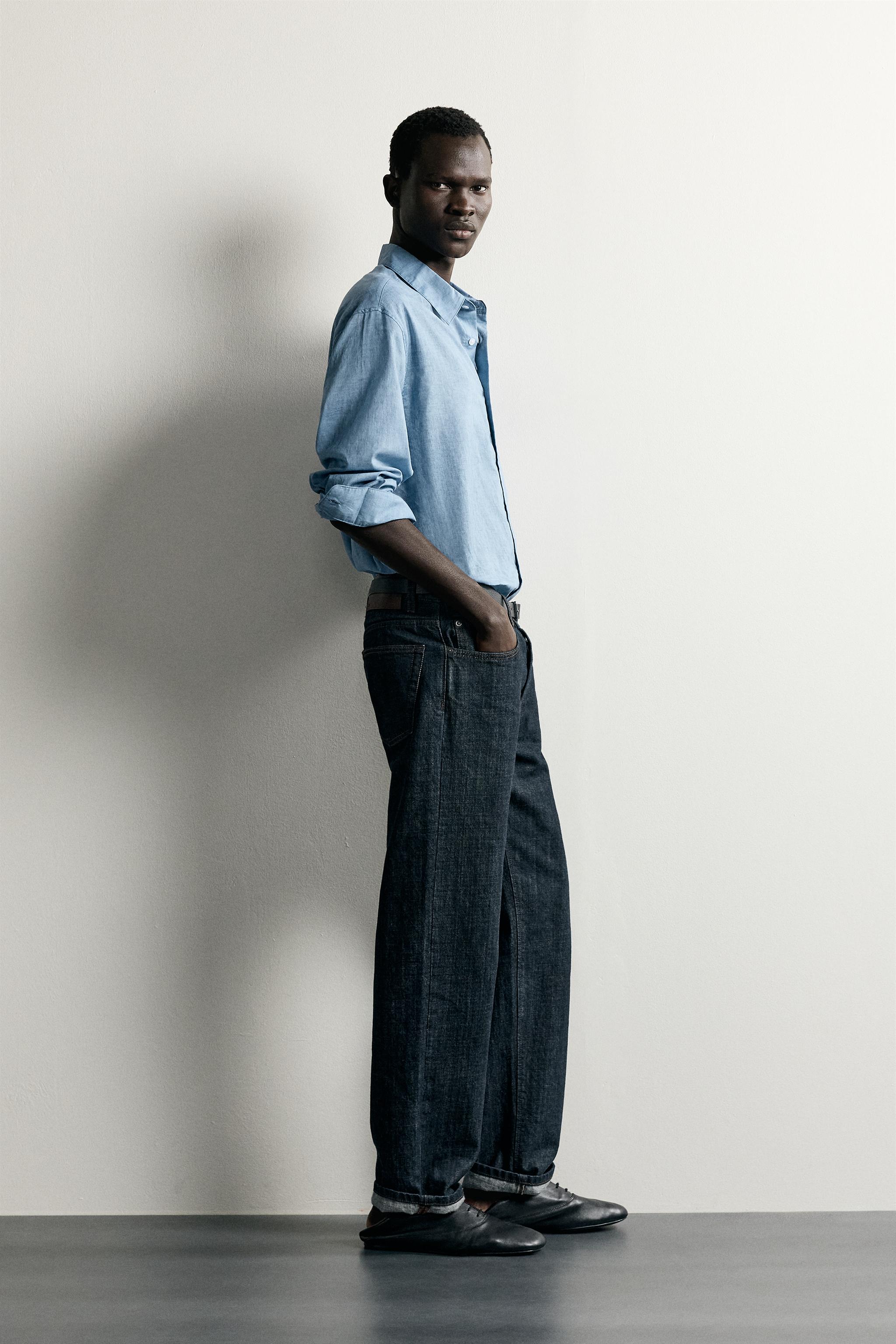 CHEMISE RELAXED FIT EFFET LAVÉ