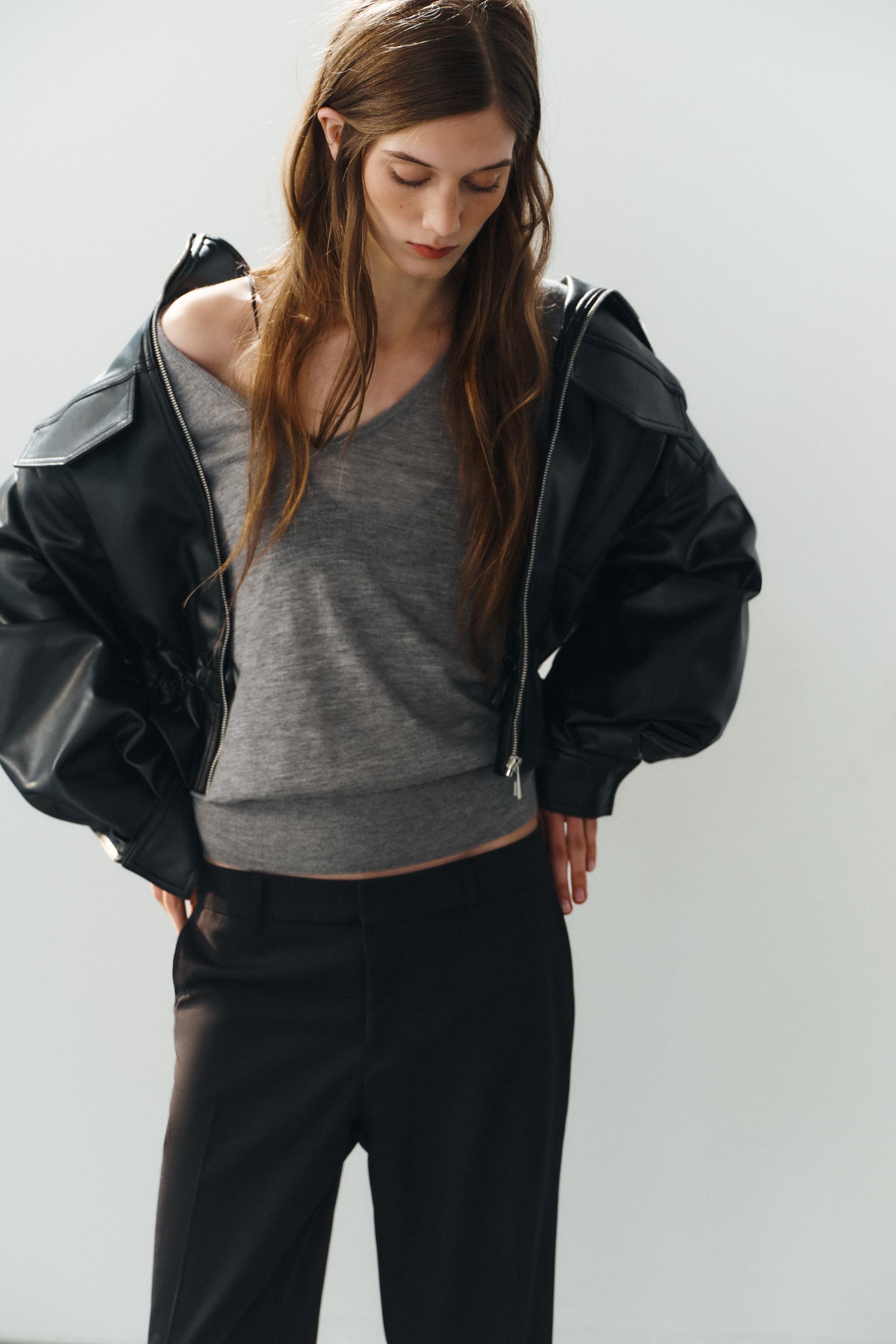 Zara Düşük Bel Düz Kesim Pantolon görsel 3