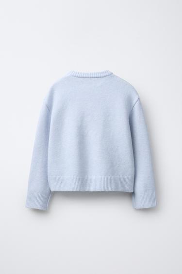 PULL EN MAILLE FLOCONS DE NEIGE - Bleu clair de Zara - Image 1
