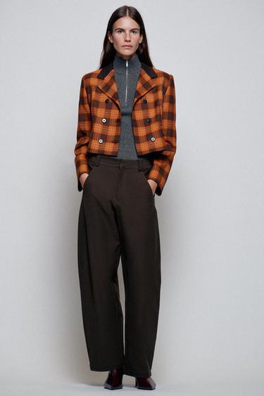 BLAZER CURTO AOS QUADRADOS - Toupeira da Zara