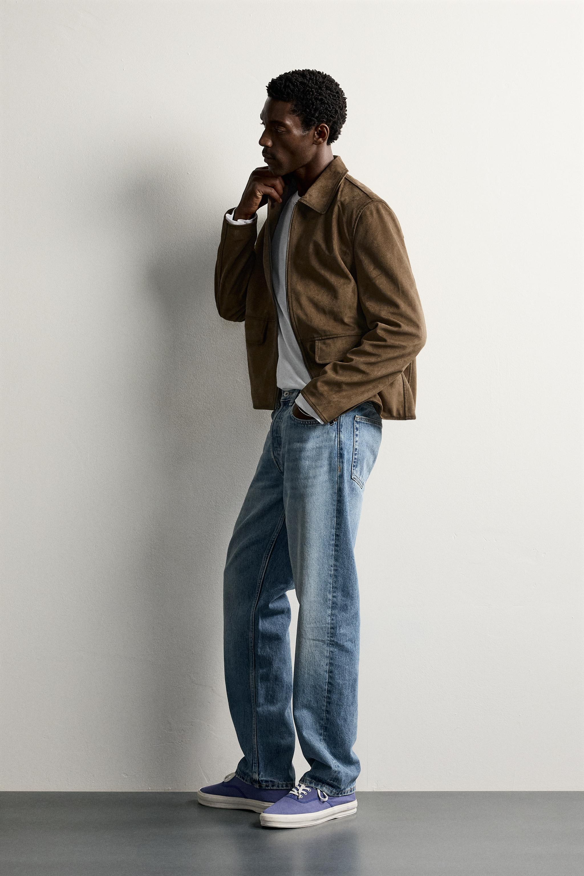 BLOUSON REGULAR FIT EFFET DAIM