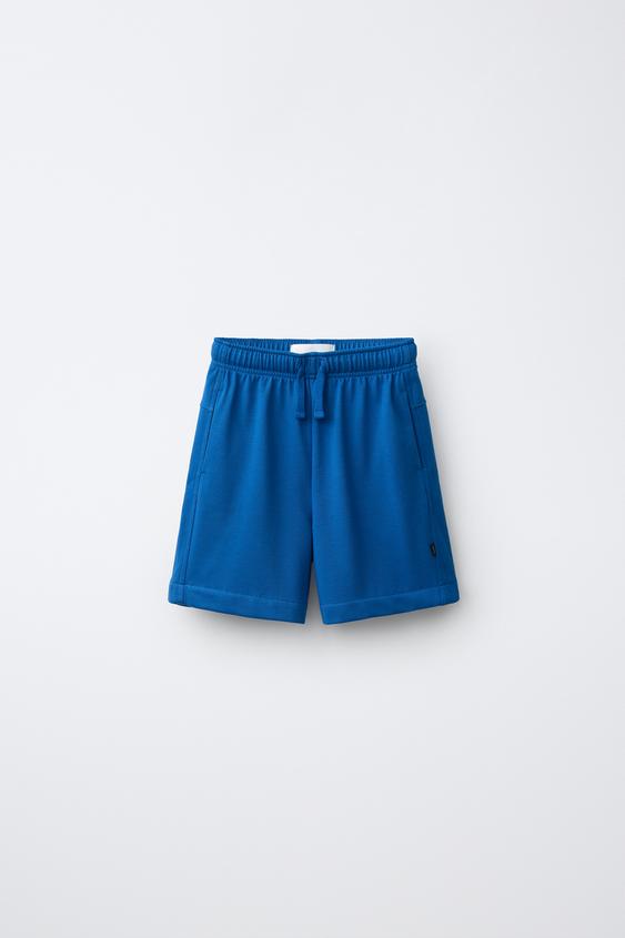 PLAIN BERMUDA SHORTS WITH LABEL - Blue by Zara - Image 0