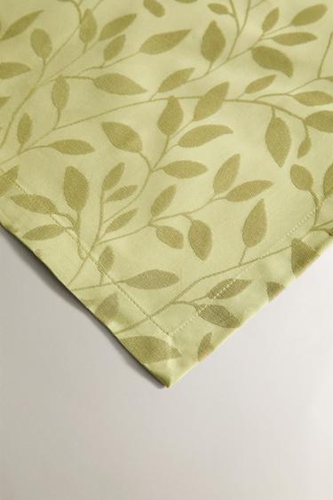 SERVIETTE DE TABLE JACQUARD VEGETAL (LOT DE 2) - Vert de Zara - Image 2