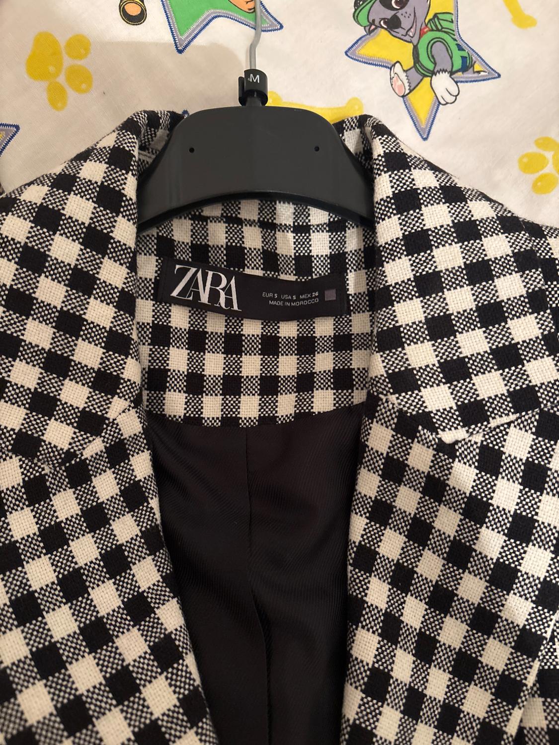 CROPPED GINGHAM BLAZER - Image 3