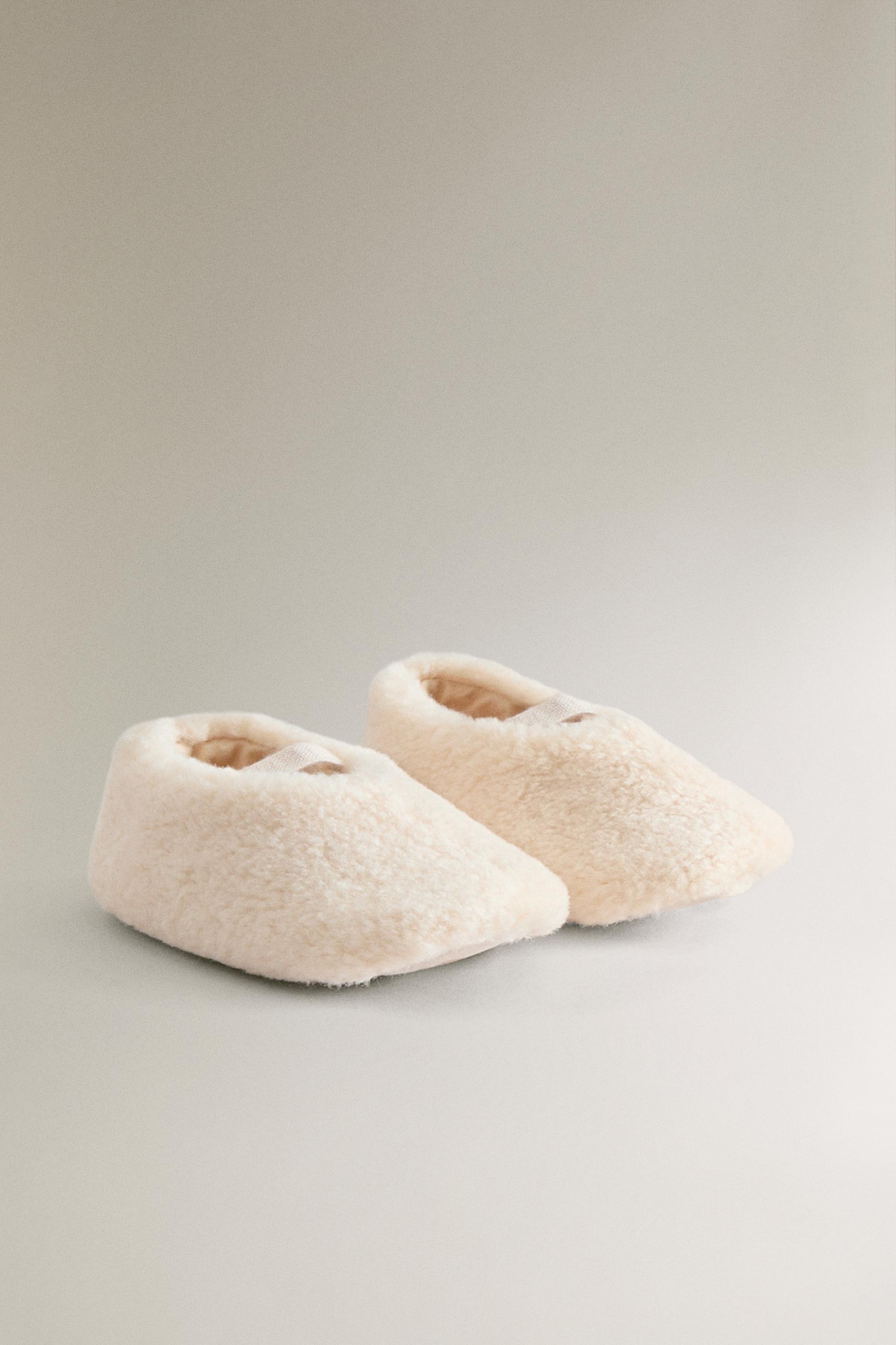 KIDS' FAUX SHEARLING BALLERINAS