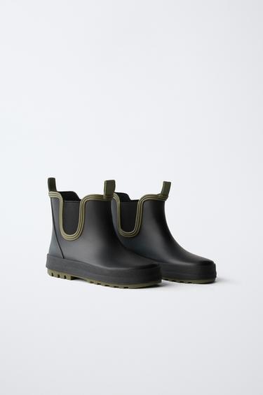 Zara ELASTIC RAIN BOOTS - Black