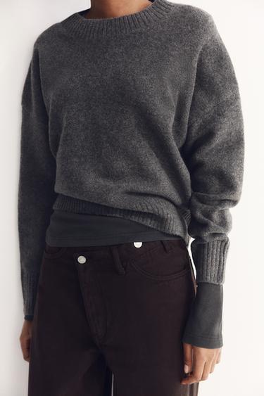 SOFT PLAIN KNIT SWEATER - Mid-grey by Zara - Image 3
