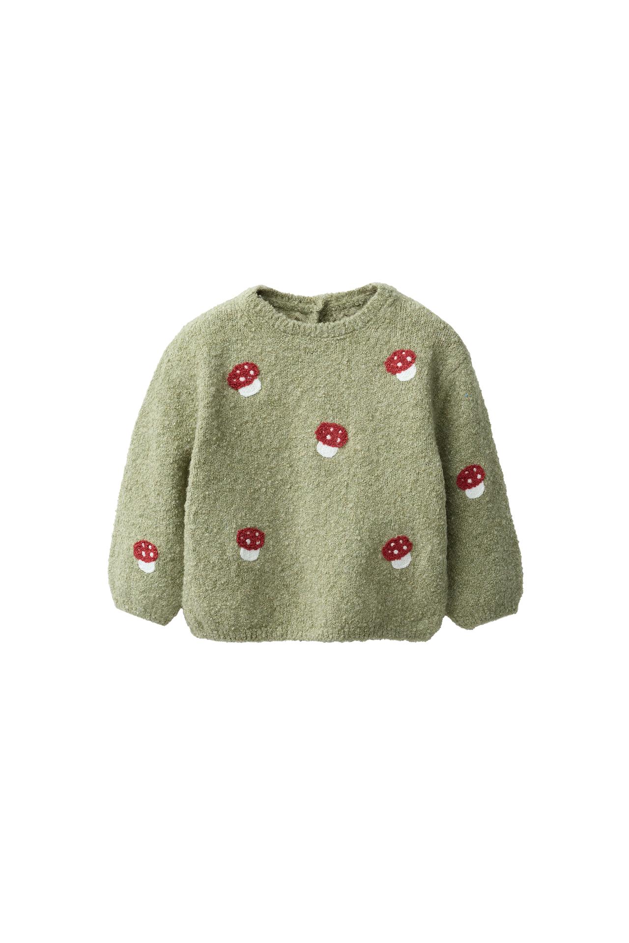 EMBROIDERED MUSHROOM KNIT JUMPER