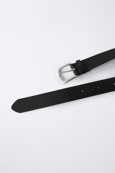 LEATHER-EFFECT BELT - Black de Zara - Image 1