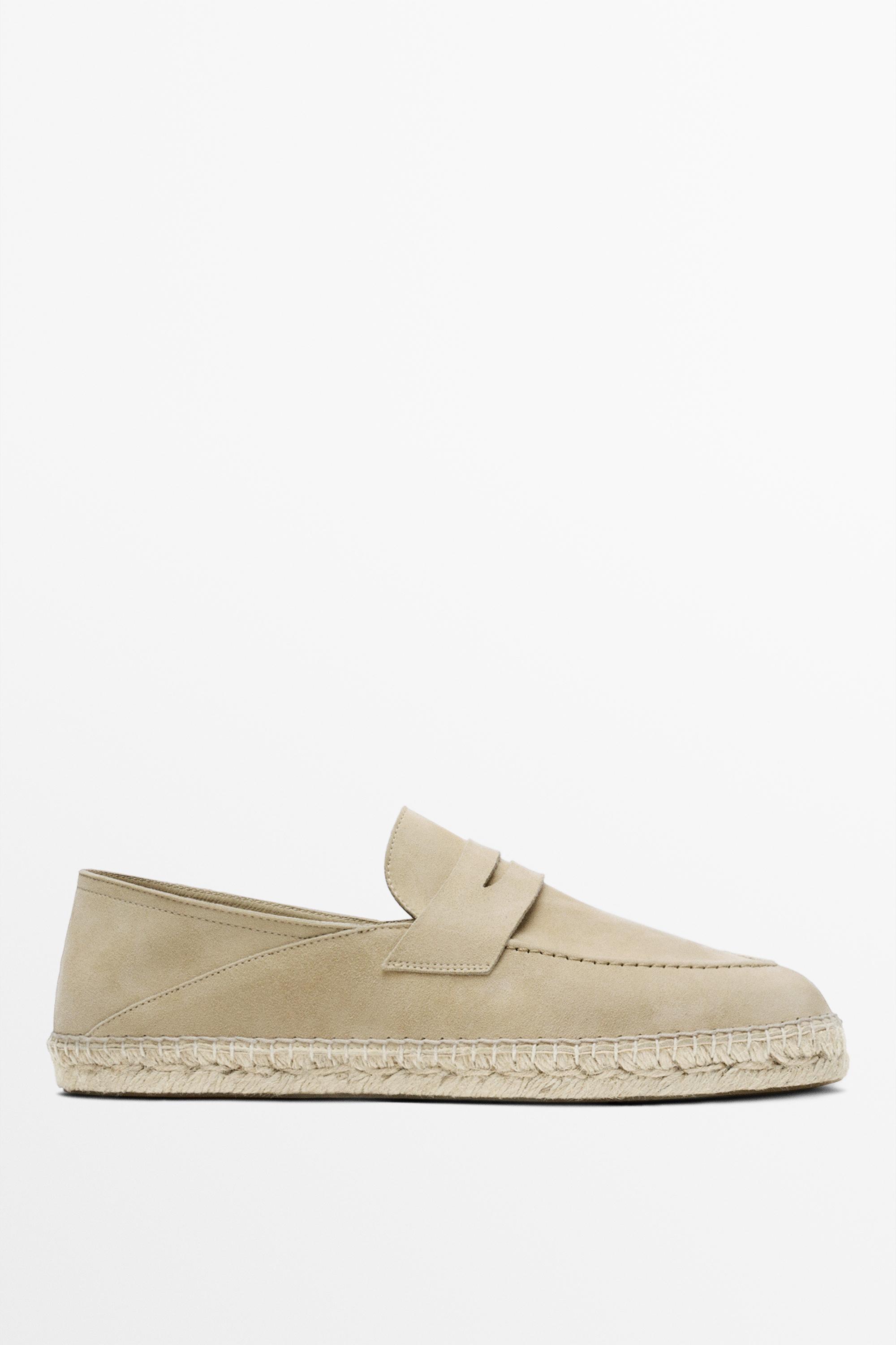 Suede penny strap espadrilles