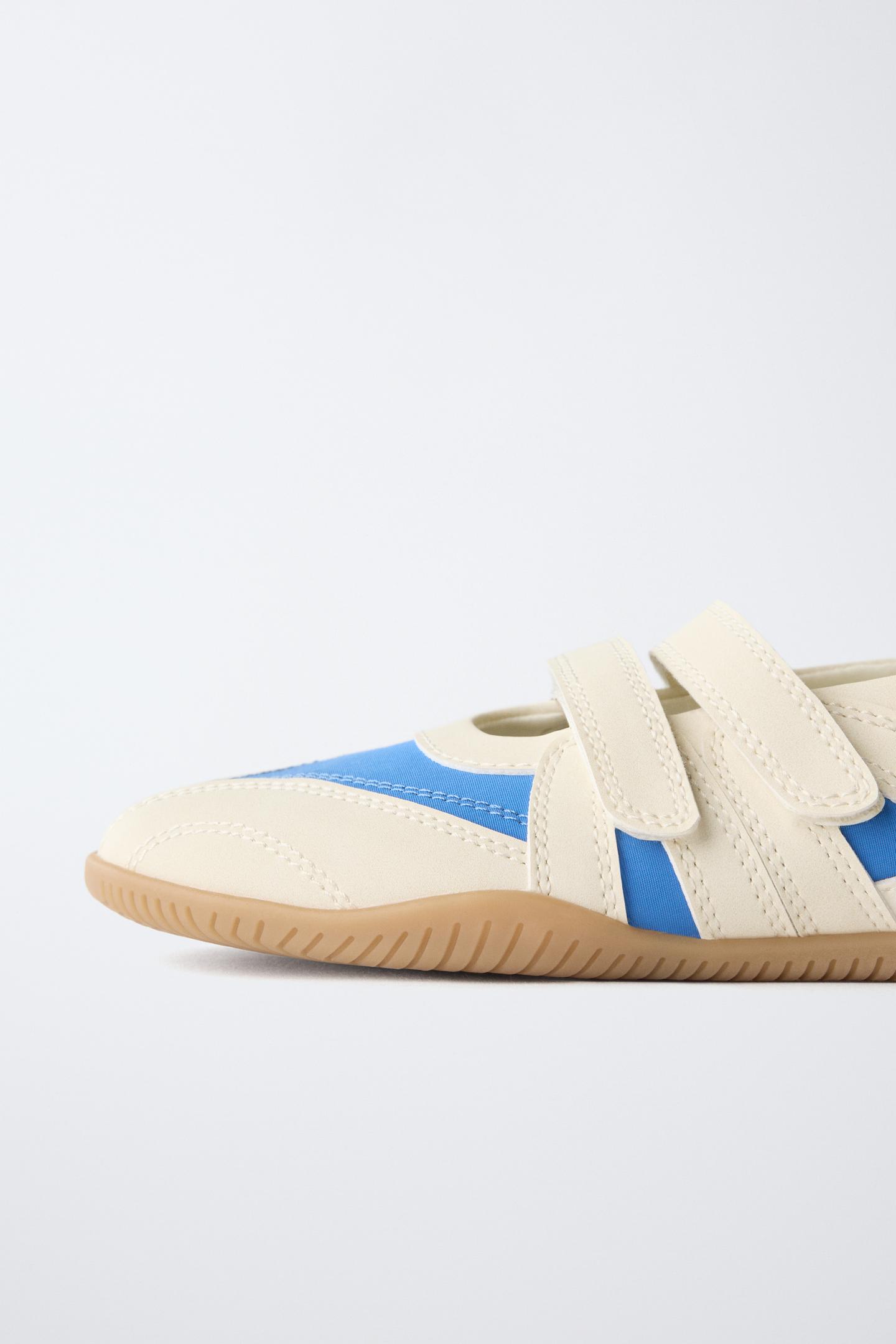 Детские балетки Zara Sporty Ballet Flats, цвет: Синий — фото 6