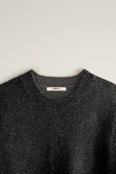 ROUND NECK SWEATER — Dark gray 2
