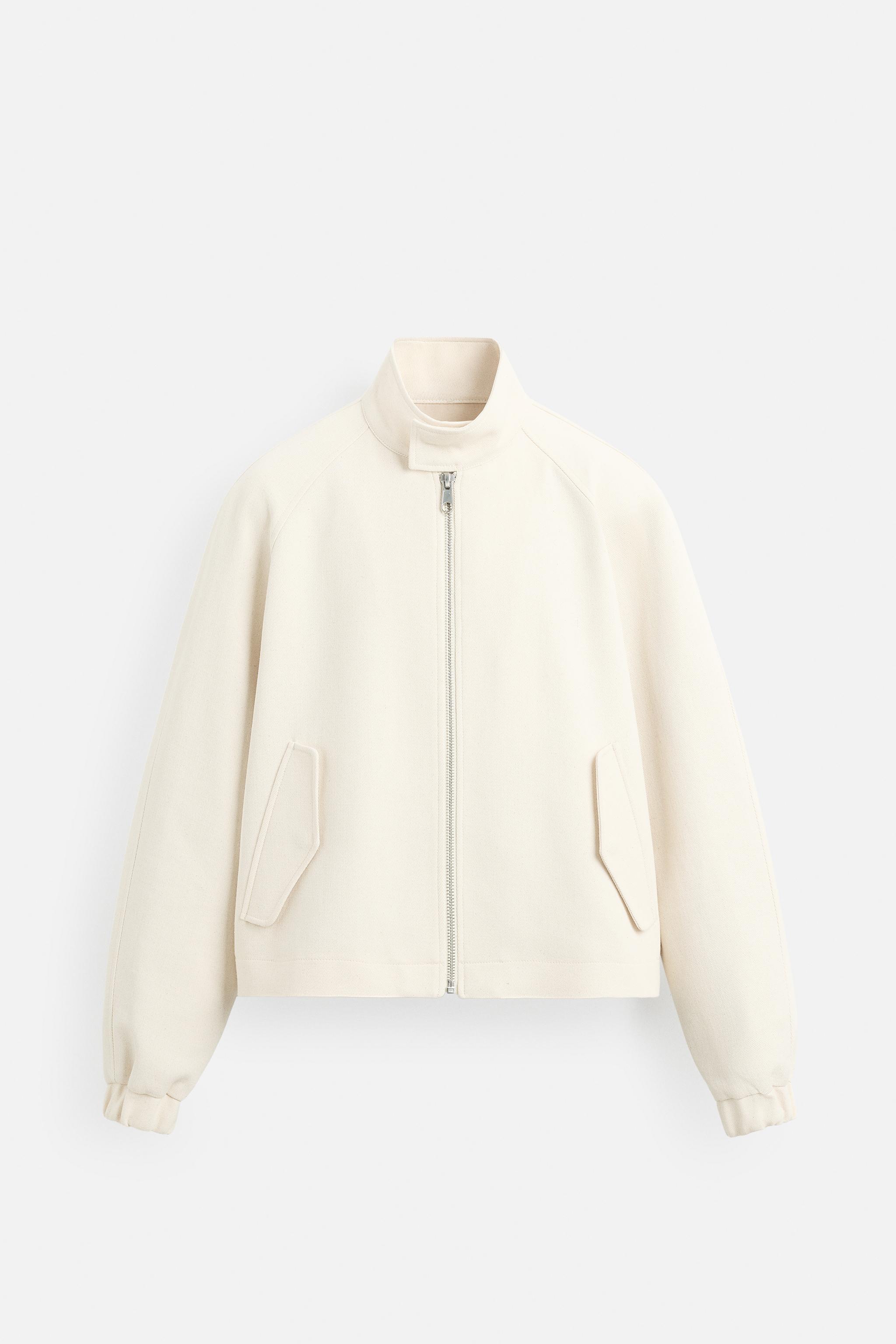 TEXTURED COTTON JACKET - Ecru | ZARA United States TEXTURED COTTON JACKET - Ecru | ZARA United States
