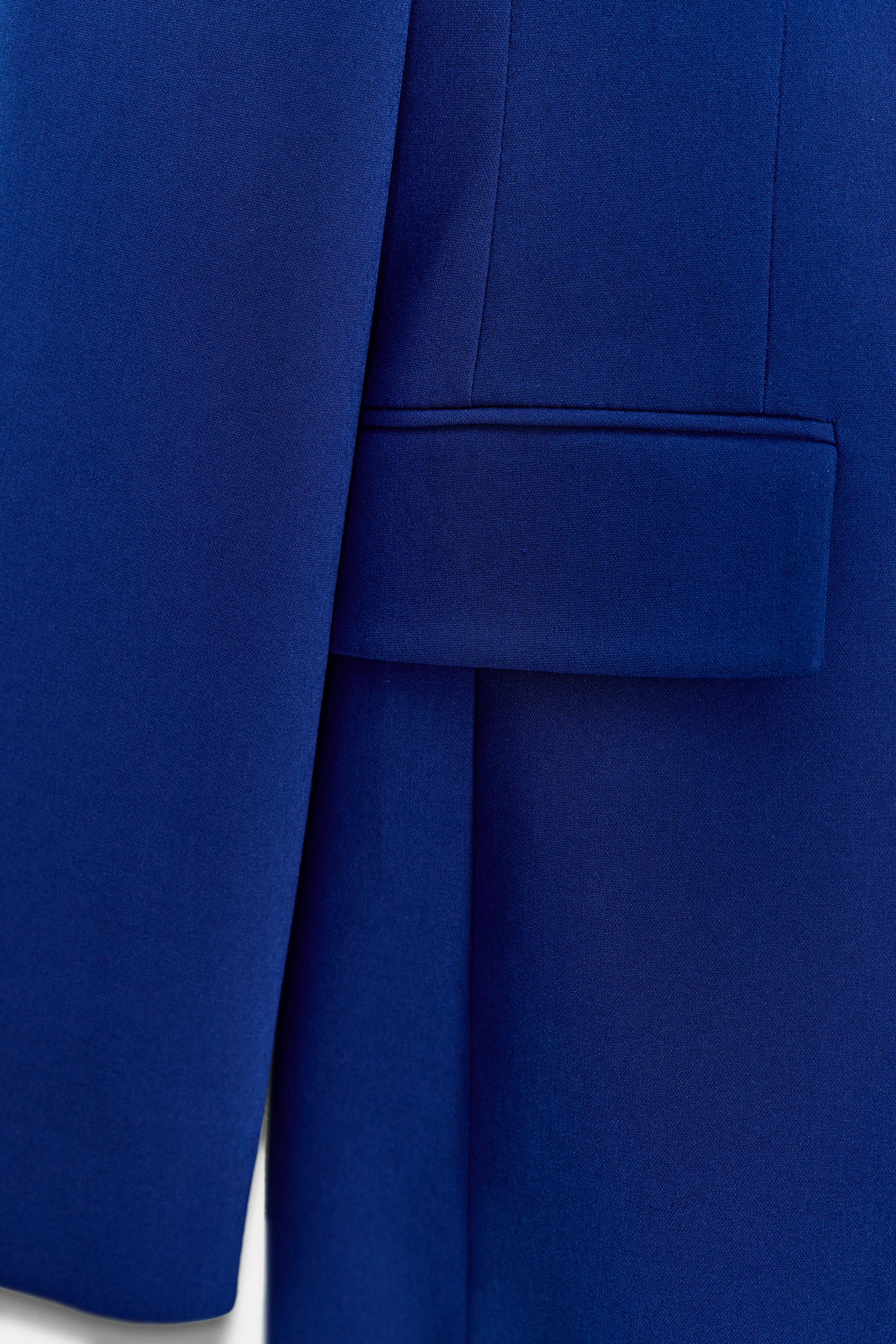 DOUBLE-BREASTED BLAZER WITH SHOULDER PADS
