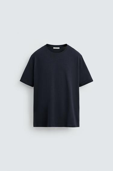 CAMISETA MEDIUM WEIGHT BÁSICA - Marino de Zara