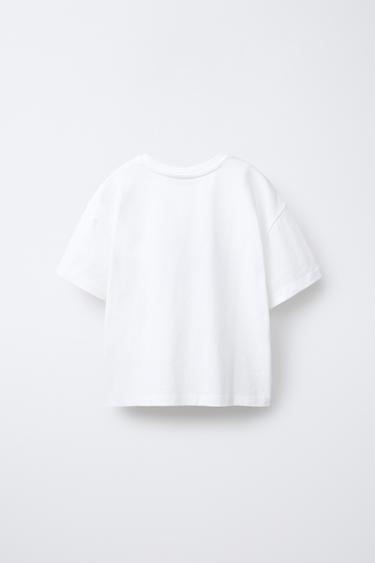 TEXT AND CROCHET FLOWER T-SHIRT - White by Zara - Image 2