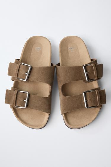 LEATHER SANDALS - Brown by Zara - Image 5