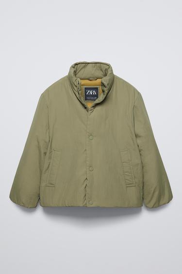 CAZADORA ACOLCHADA - Khaki claro de Zara