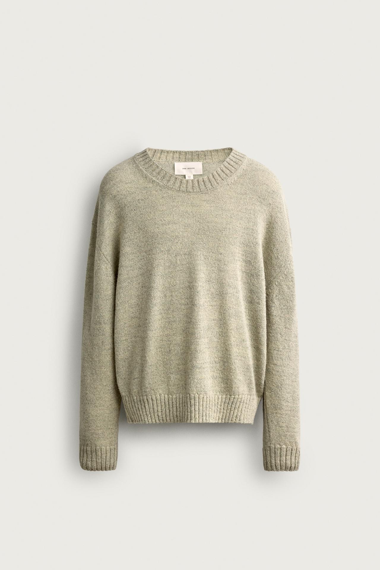 TEXTURED TWIST CABLE SWEATER — Mint