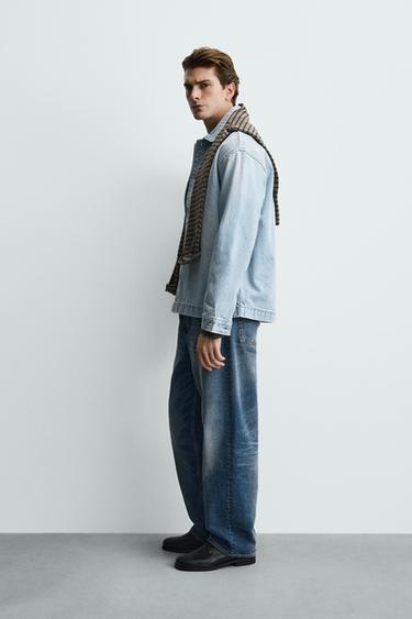 WASHED DENIM OVERSHIRT - Light blue by Zara - Image 3