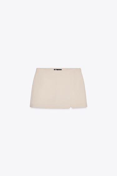 Zara WRAP SKORT - Beige