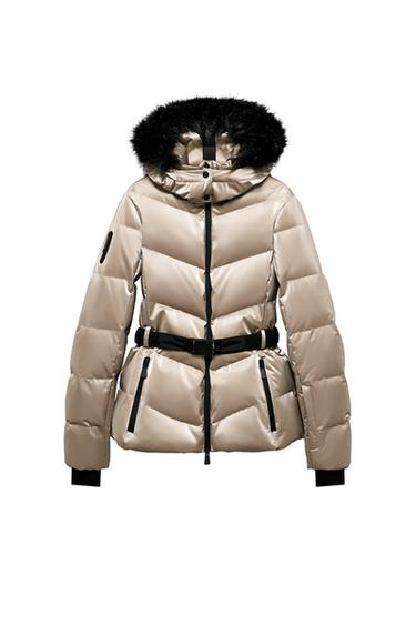 80% 덕 다운 20% 페더 방수 방풍 RECCO® 기술 스키 컬렉션 패딩 아노락 - Zara 골드