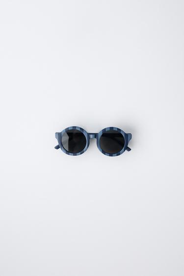 ROUND STRIPED SUNGLASSES - Blue by Zara