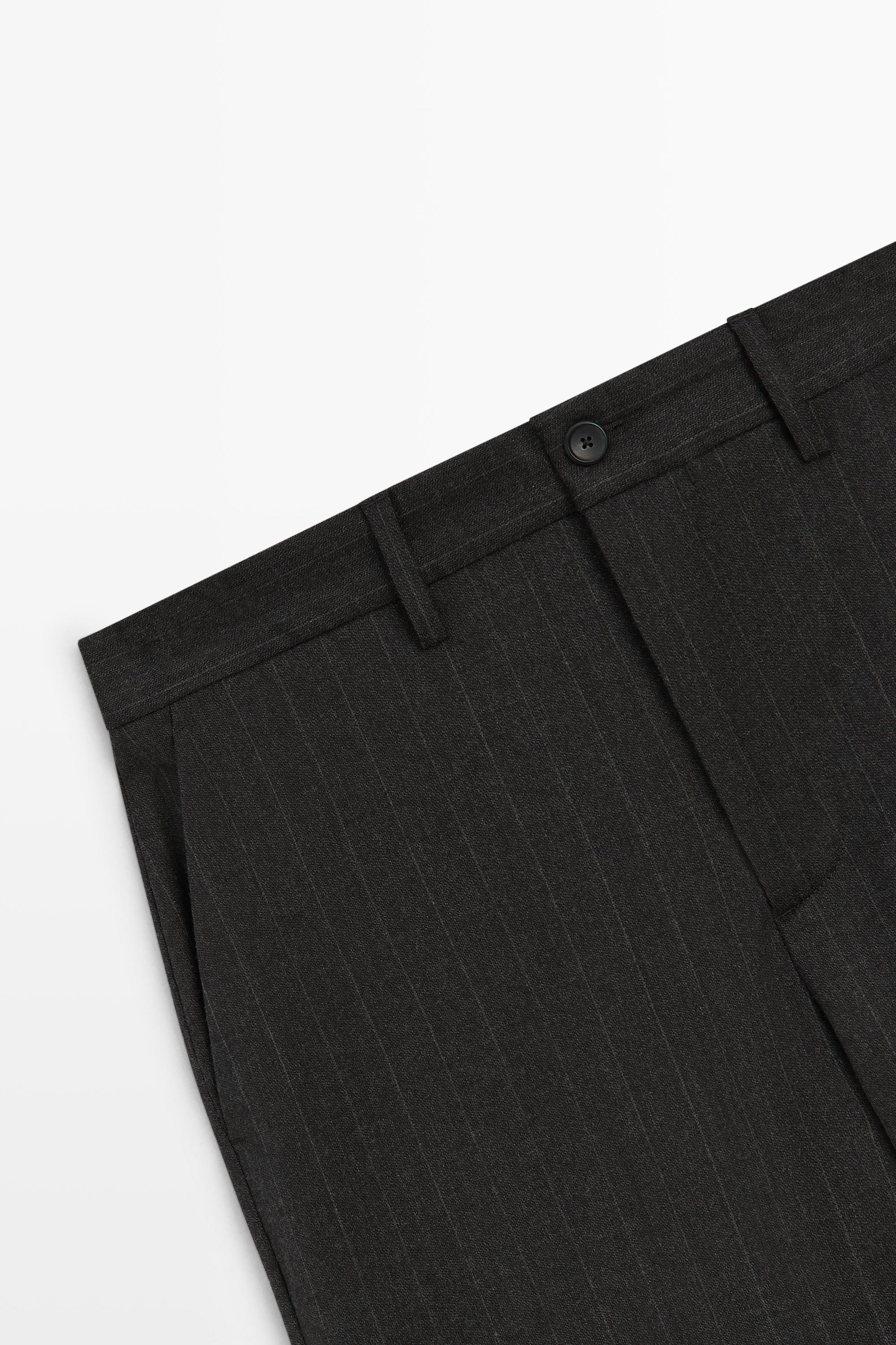 100% wool striped pants