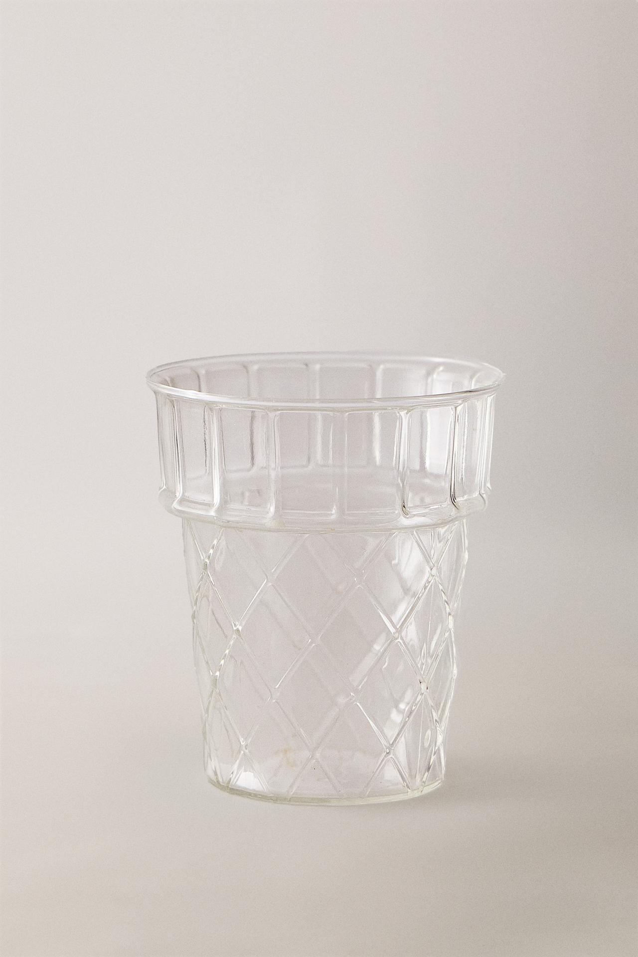 ICE CREAM BOROSILICATE GLASS TUMBLER — Transparent
