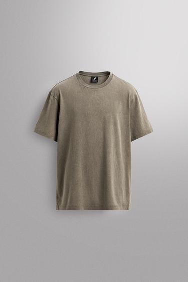 MAGLIETTA RUNNING GRAFICA STAMPATA - Grigio antracite di Zara