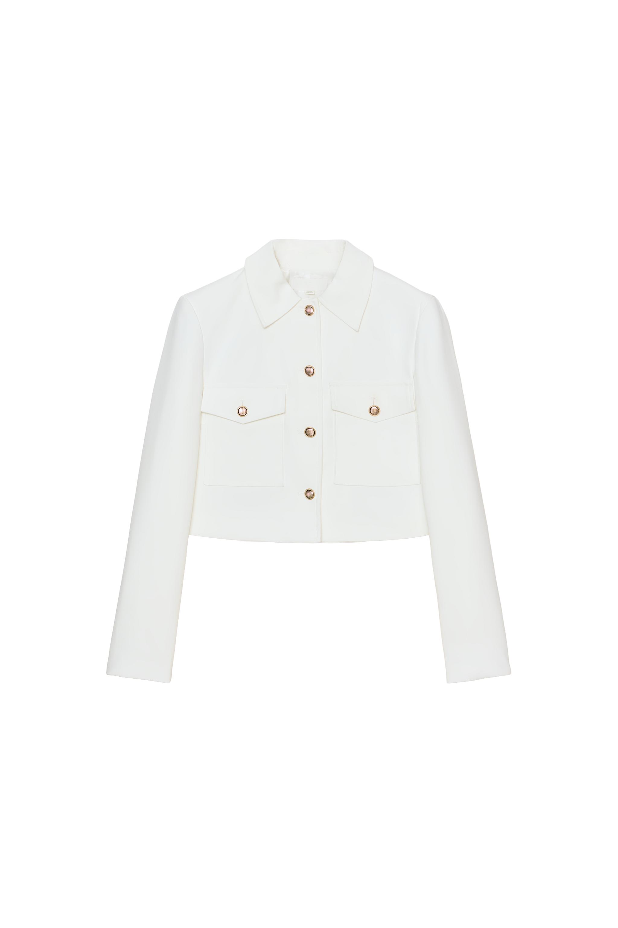 ショート丈ポケットブレザー - エクリュ | ZARA Japan / 日本