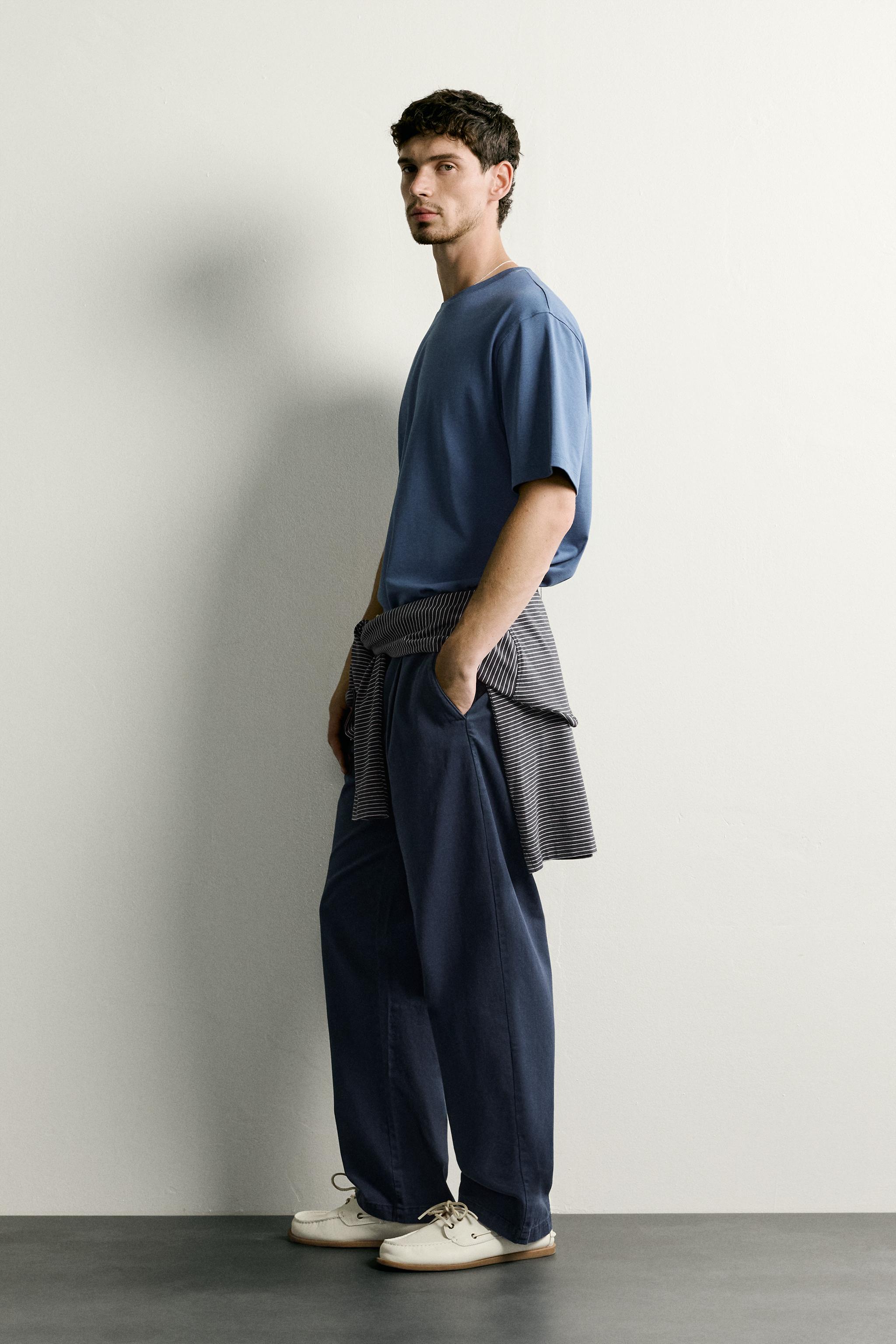 PANTALON CHINO STRAIGHT FIT À PLIS