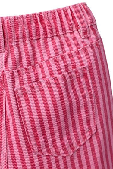 CULOTTE MIT STREIFEN UND VOLANTS - Neonrosa von Zara