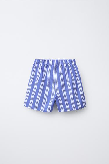 AGES 2-6/ STRIPED SHIRT AND BERMUDA PYJAMAS - Blue by Zara - Image 4