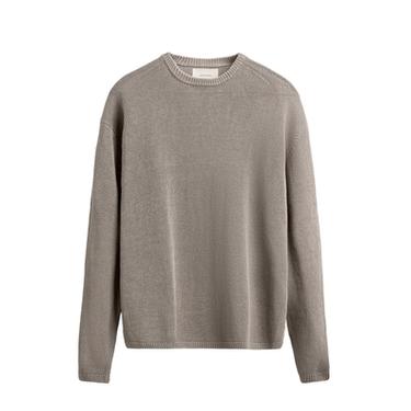 ნაქსოვი მაისური regular fit 100% სელის ქსოვილი - Zara-ს Taupe grey