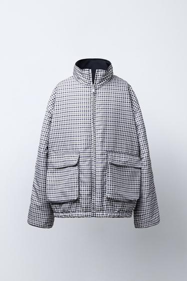 REVERSIBLE AND WATER-REPELLENT CHECK JACKET BENSIMON ® X ZARA - Navy blue by Zara - Image 1