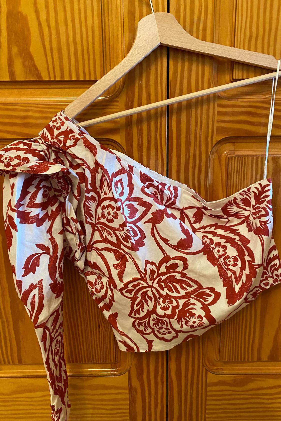 PRINTED POPLIN TOP - Image 2
