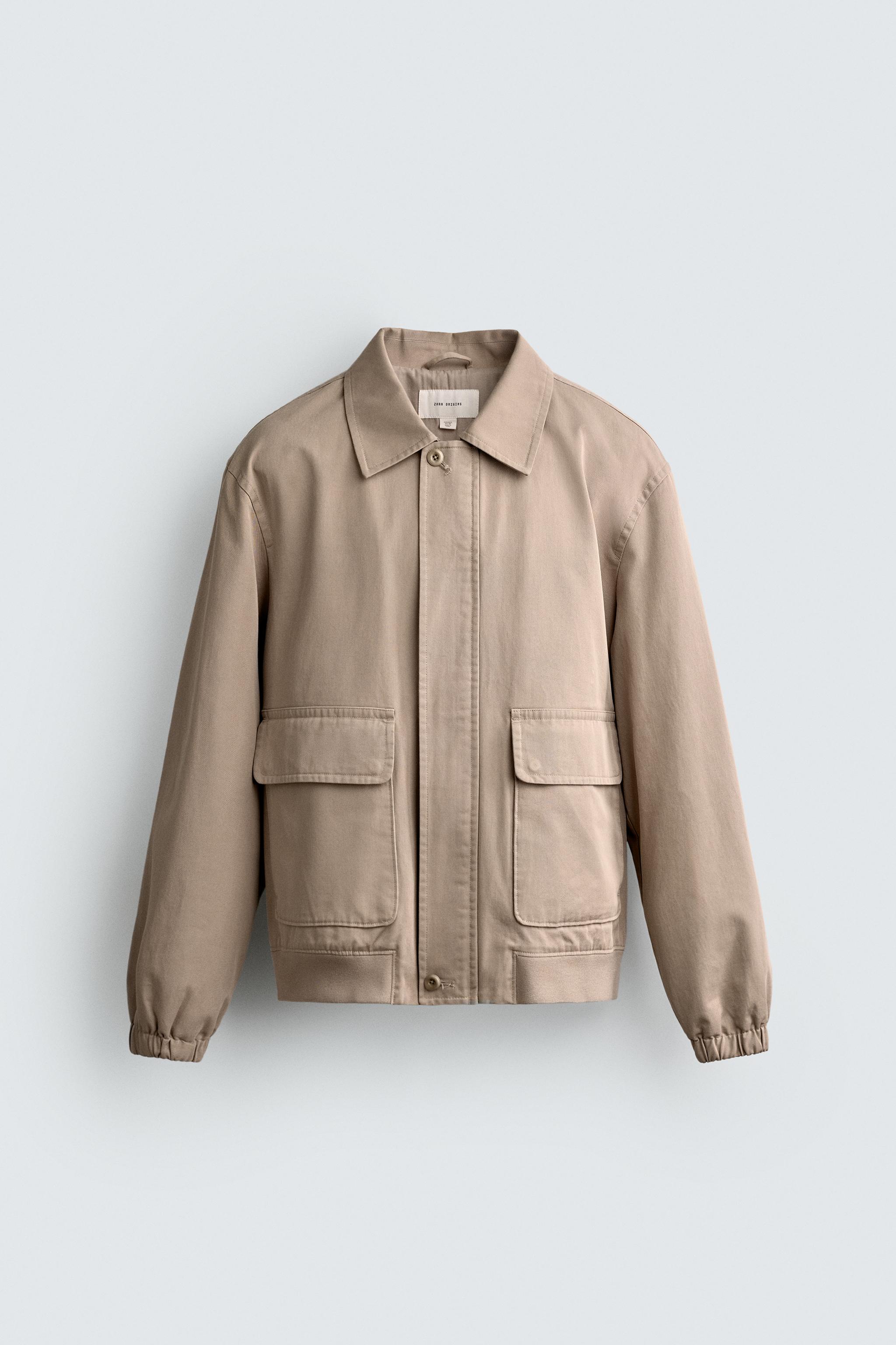 ZARA 大人気！ジャケット M コットン レギュラーフィットジャケット - モールグレー | ZARA Japan