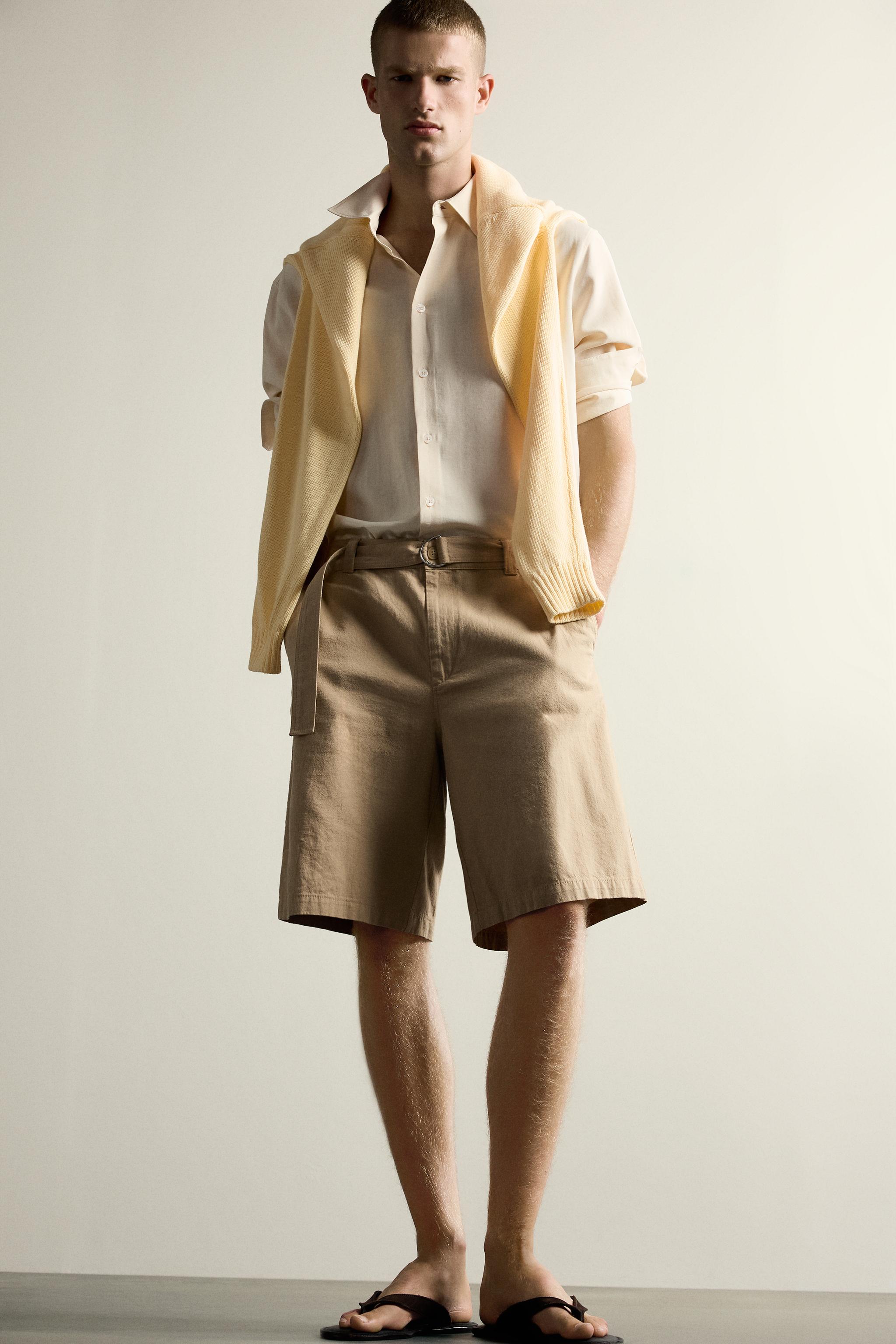 BELTED RELAXED FIT SHORTS